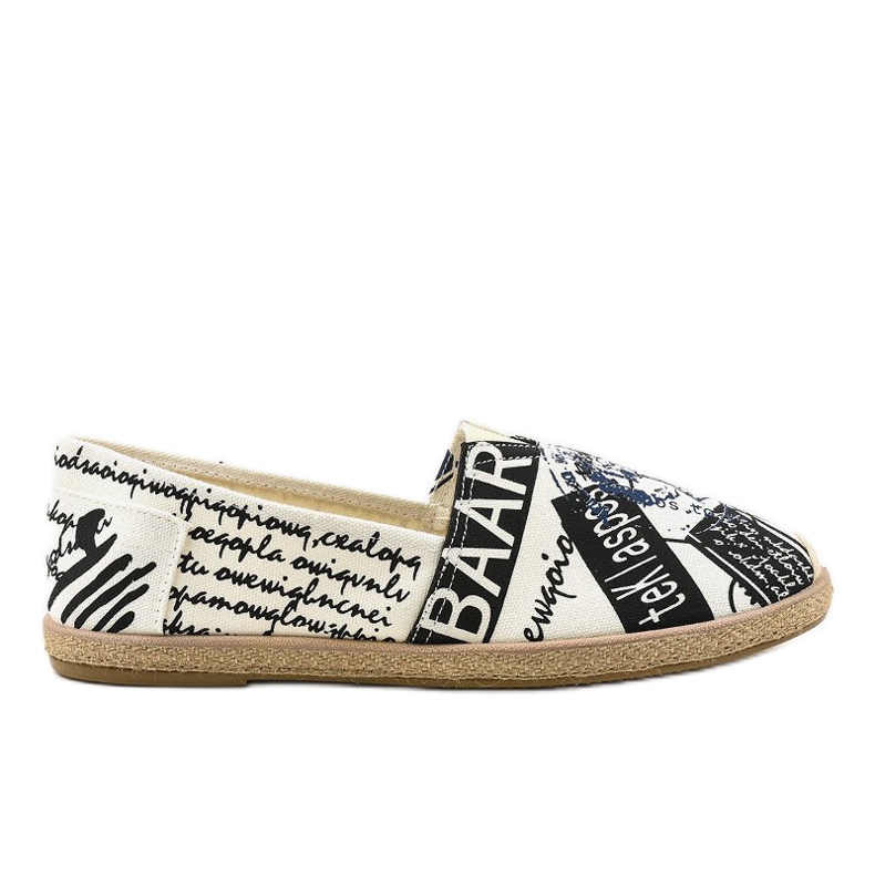 Alpargatas hombre blancas BKA-48 blanco negro Alpargatas hombre blancas BKA-48 blanco negro