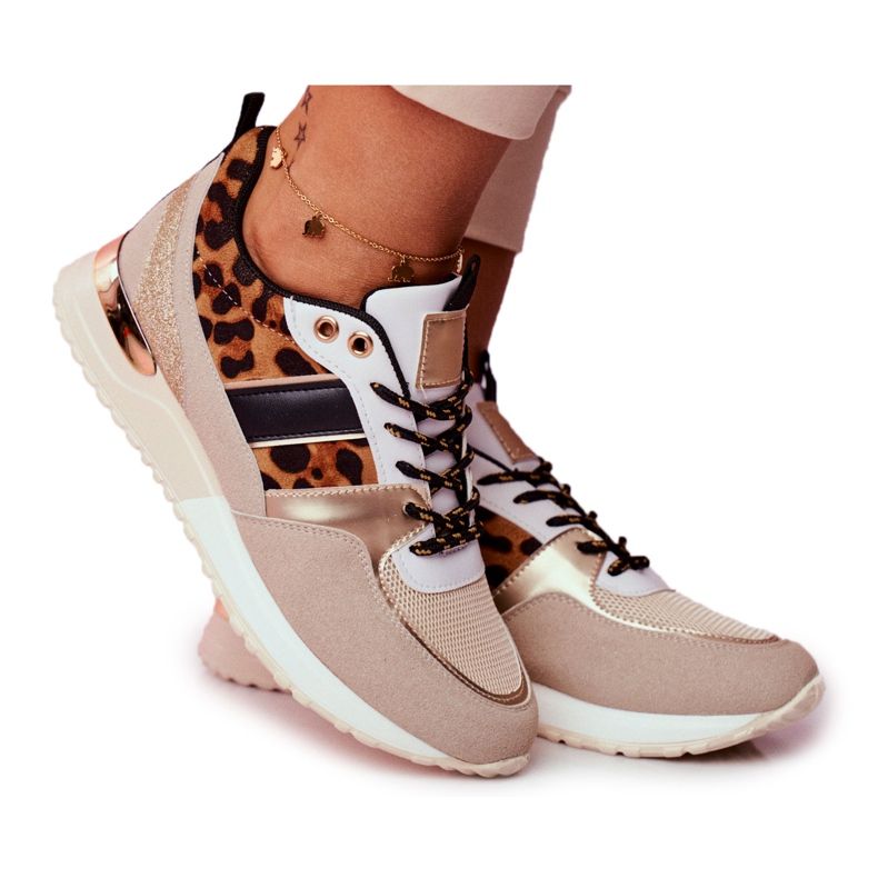 Zapatillas Deportivas Mujer Beige Leopardo Himme Zapatillas Deportivas Mujer Beige Leopardo Himme