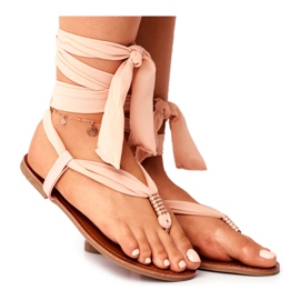 FS1 Sandalias Mujer Chanclas Atadas Beige Derryl FS1 Sandalias Mujer Chanclas Atadas Beige Derryl