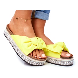 Pantuflas Mujer High Yellow Neon Mortigo amarillo
