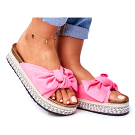 Pantuflas Altas Mujer Fucsia Mortigo rosa