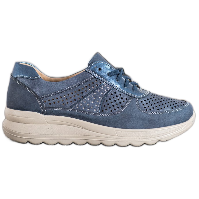 Comer Zapatillas caladas en plataforma azul Comer Zapatillas caladas en plataforma azul