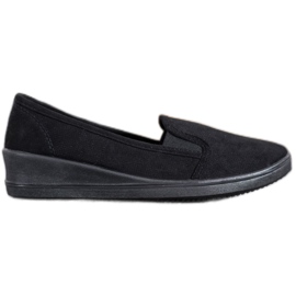 SHELOVET Zapatos de gamuza sin cordones negro