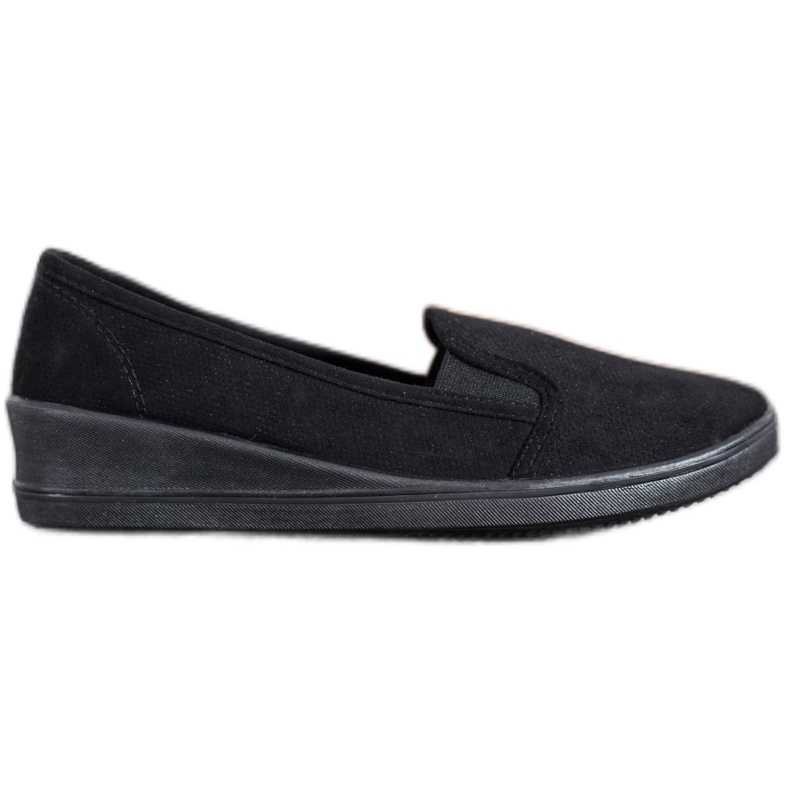 SHELOVET Zapatos de gamuza sin cordones negro