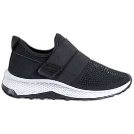 SHELOVET Zapatos sin cordones con velcro negro