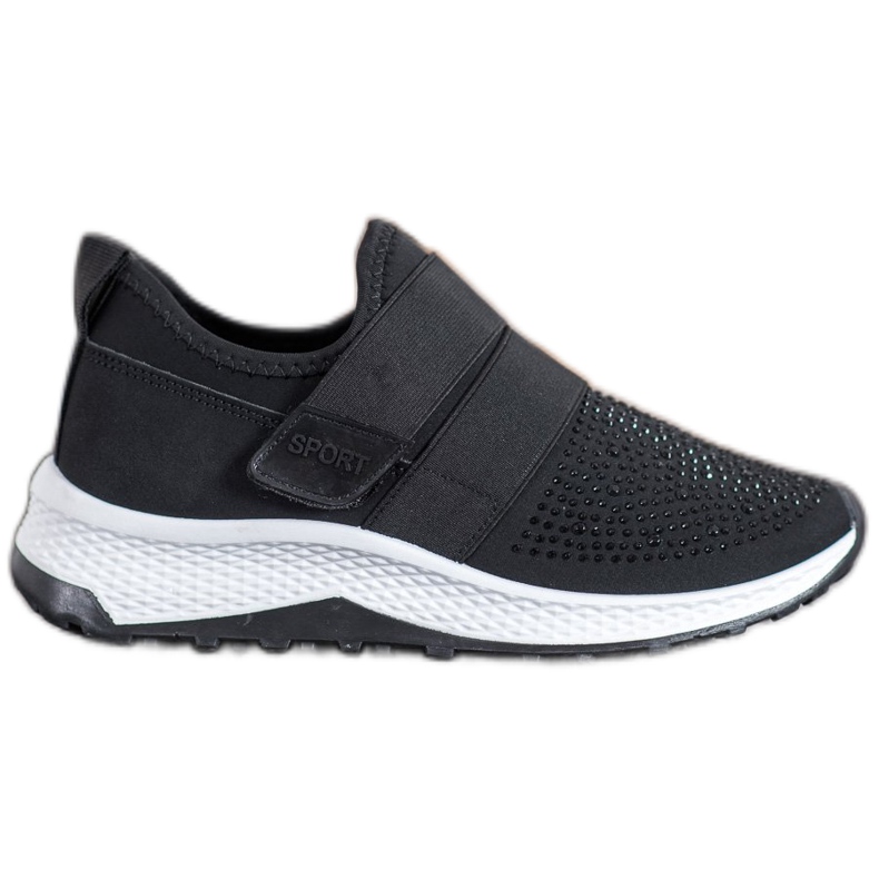 SHELOVET Zapatos sin cordones con velcro negro