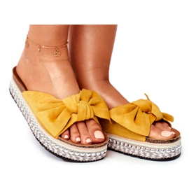 PS1 Pantuflas Altas Mujer Amarillo Mortigo