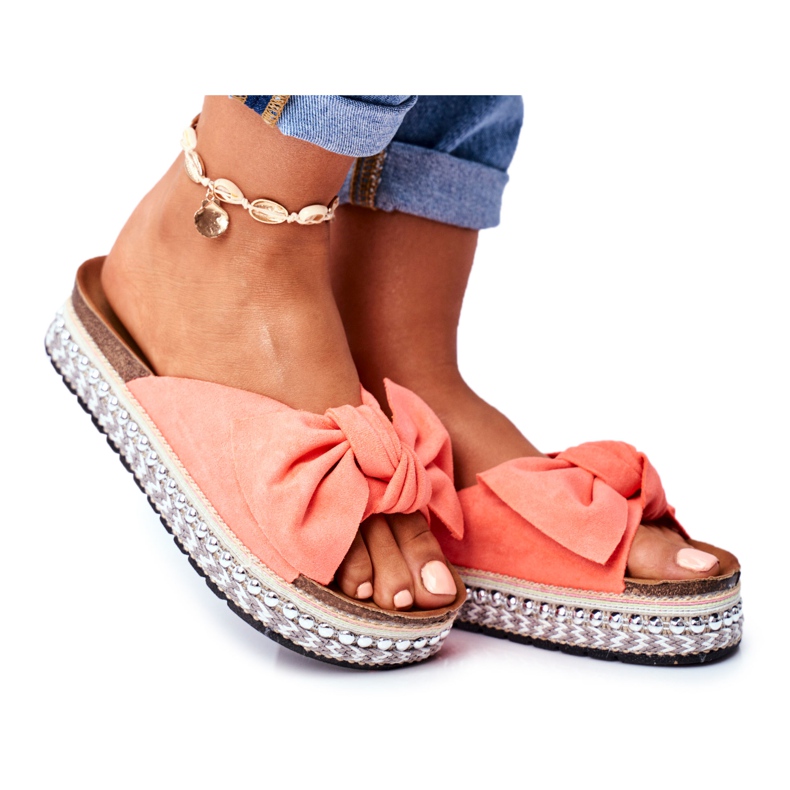 Pantuflas Altas Mujer Coral Mortigo rosado