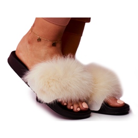 SEA Pantuflas de Mujer con Piel Blanca Belmondo blanco negro
