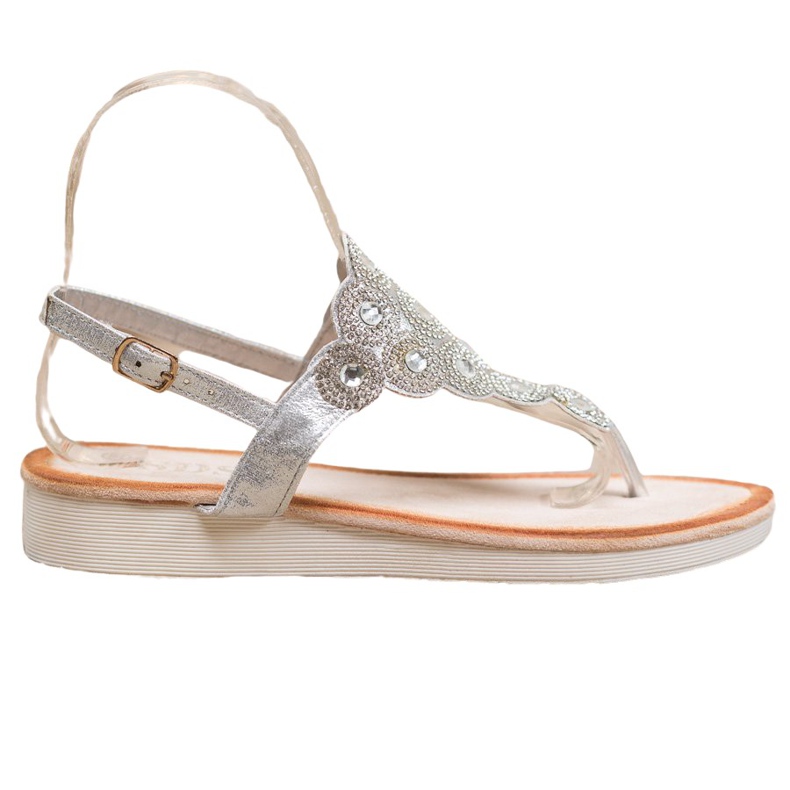 SDS Sandalias En La Plataforma Con Decoraciones gris