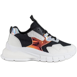 Mannika Zapatillas de deporte de moda con malla negro