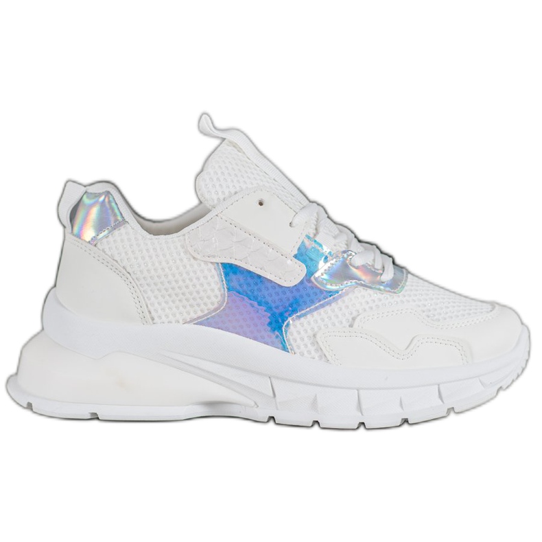 Mannika Zapatillas de deporte de moda con malla blanco Mannika Zapatillas de deporte de moda con malla blanco