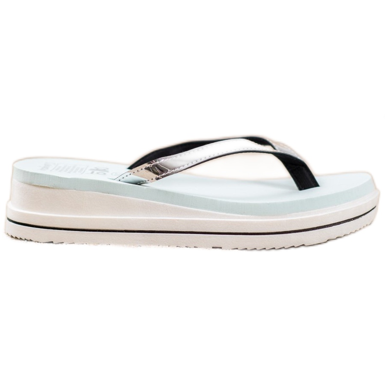SHELOVET Chanclas de cuña azul