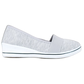Renda Slipons grises en cuña Renda Slipons grises en cuña