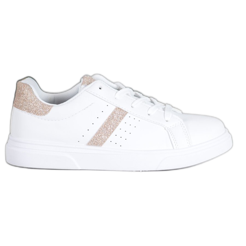 SHELOVET Zapatos deportivos con purpurina blanco