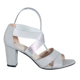 Filippo Sandalias plateadas sin cordones gris