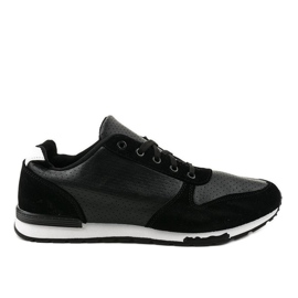 Zapatillas casual hombre negras 302-5 negro Zapatillas casual hombre negras 302-5 negro