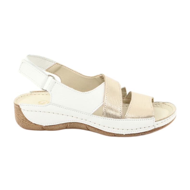 Gregors Gregores 781 Sandalias para mujeres para cuñas blancas/de oro blanco Gregors Gregores 781 Sandalias para mujeres para cuñas blancas/de oro blanco