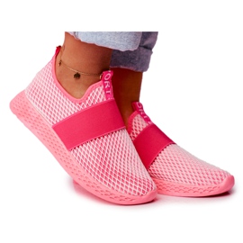 PS1 Zapatos Deportivos Sin Cordones Mujer Rosa Neón Claro La Fiesta