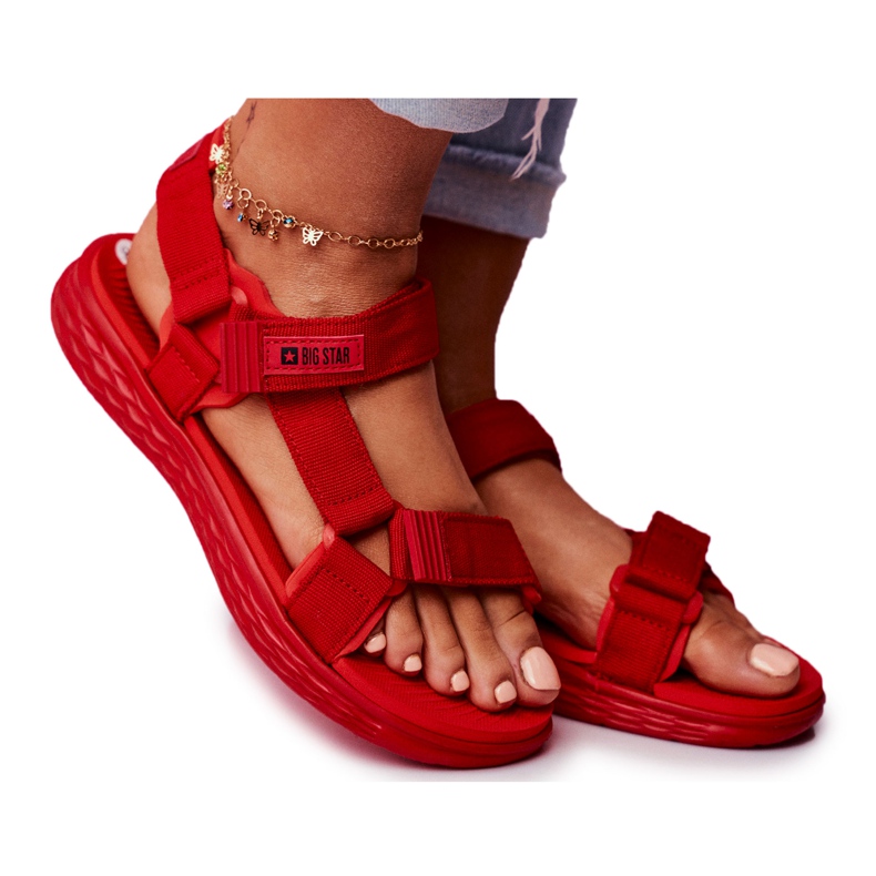 Sandalias Mujer Big Star Red FF274A602 rojo