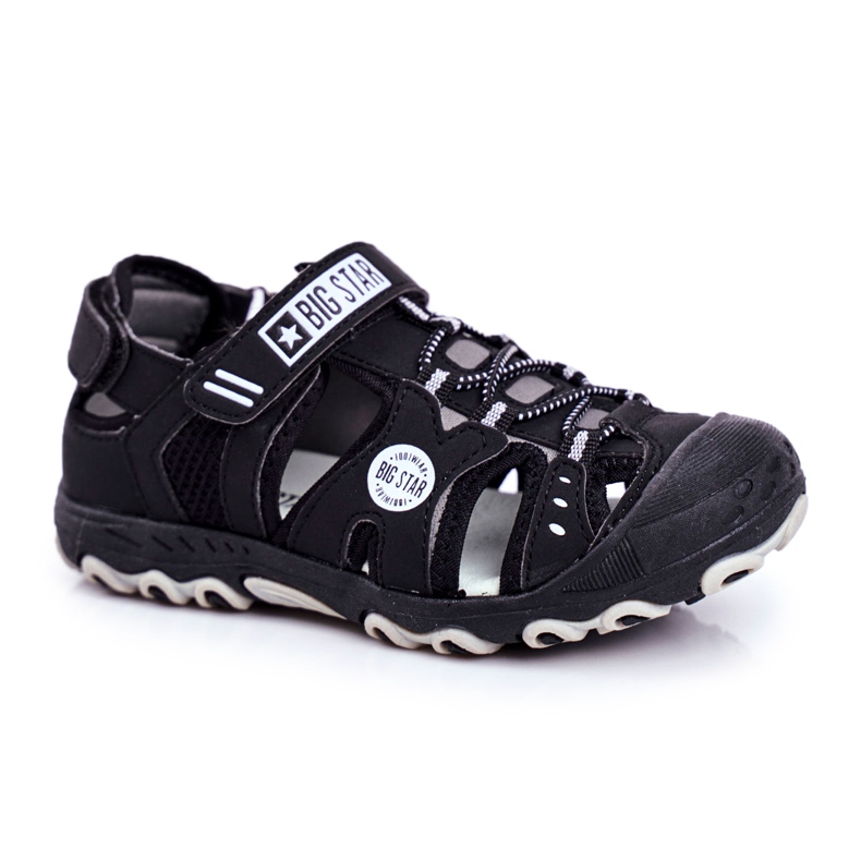 Sandalias Infantiles Big Star Con Velcro Negra FF374210 negro
