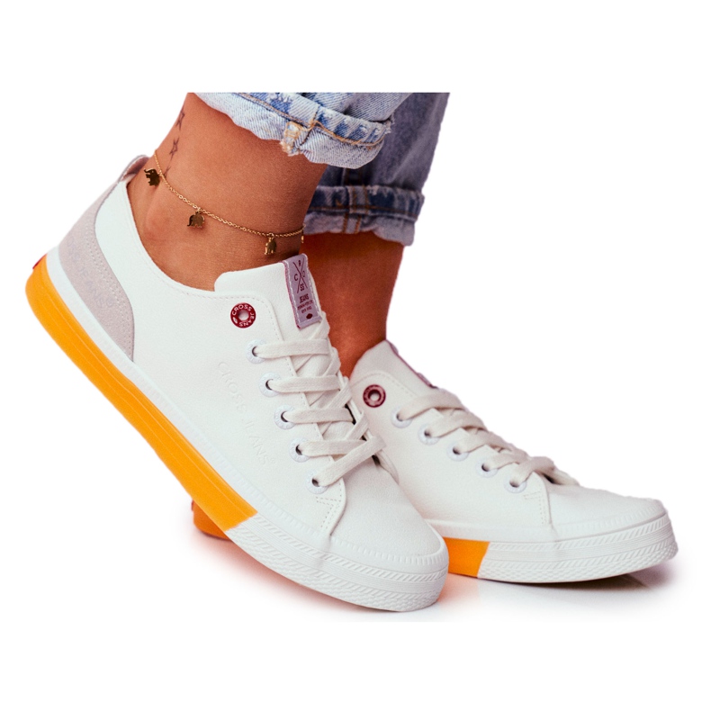 Zapatillas de Mujer Cross Jeans Blanco Naranja FF2R4043C