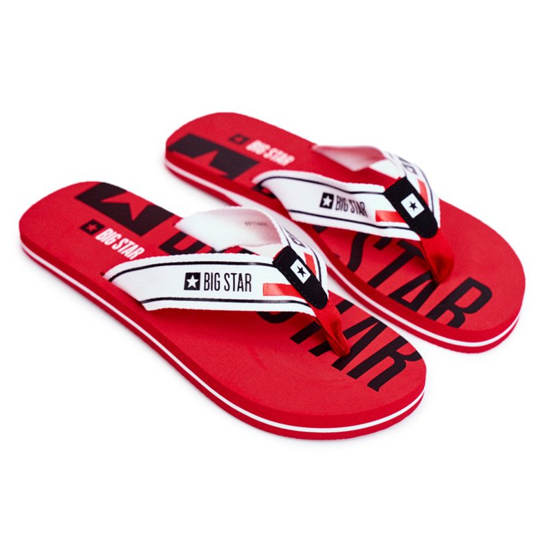 Pantuflas de Hombre Chanclas Big Star Red FF274A451 rojo