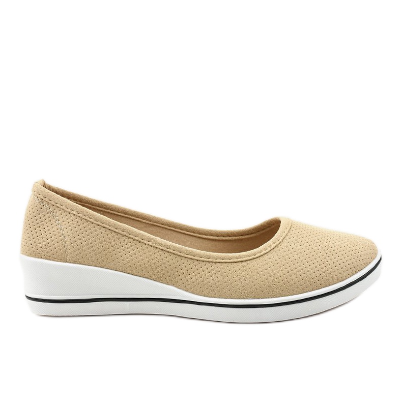 Zapatillas beige en la cuña HC-0307