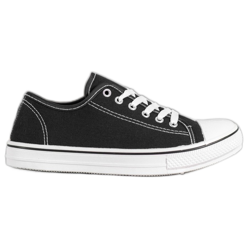 SHELOVET Zapatillas clásicas atadas negro
