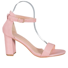 Small Swan Sandalias de tacón con estilo rosado