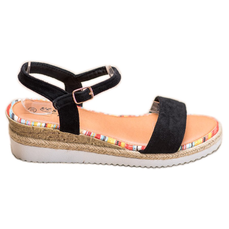 Yes Mile Cómodas sandalias de gamuza negro
