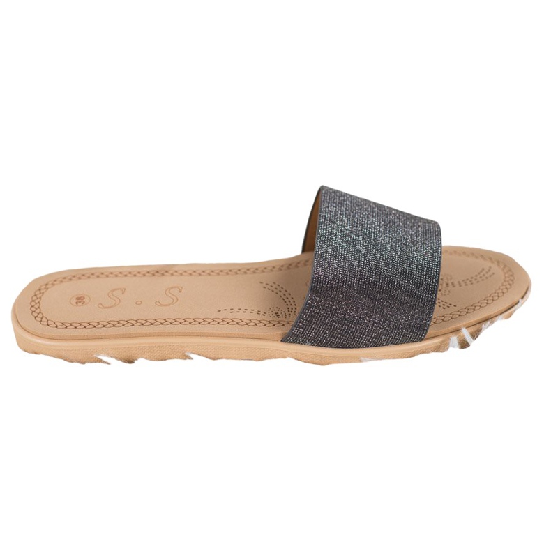 Small Swan Pantuflas Con Brillo negro multicolor Small Swan Pantuflas Con Brillo negro multicolor