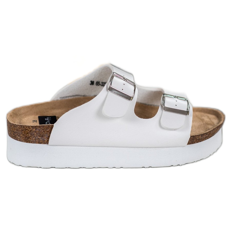 SHELOVET Zapatillas blancas en la plataforma blanco