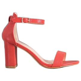 Small Swan Sandalias de tacón con estilo rojo
