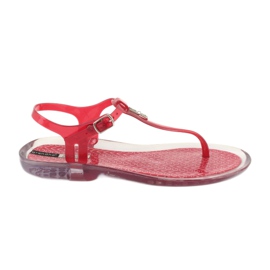 Chanclas Grendha Transparente / rojo incoloro