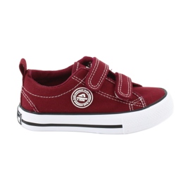 American Club Zapatos deportivos burdeos American LH39 atados rojo