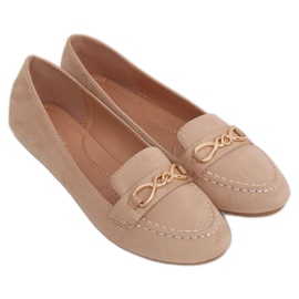 Mocasines beige de mujer 2S2018-157 Beige