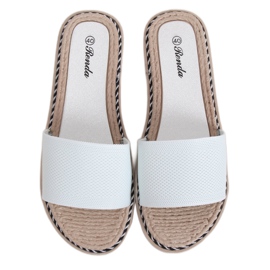Zapatillas de mujer blancas 35-185 Blanco
