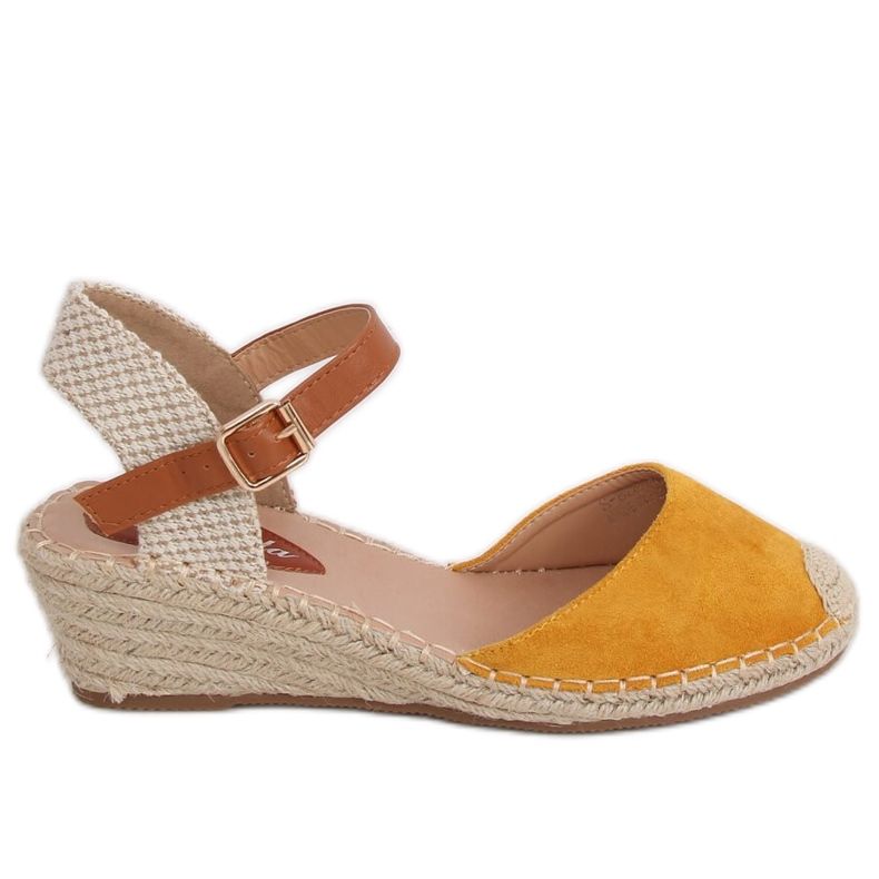 Alpargatas con cuñas miel S-820 Amarillo