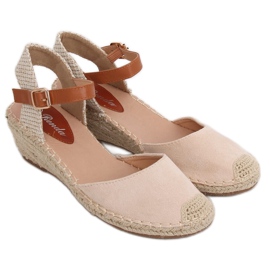 Alpargatas con cuña beige S-820 Beige