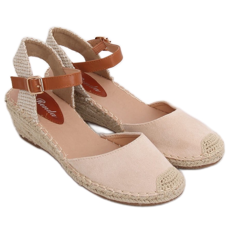 Alpargatas con cuña beige S-820 Beige