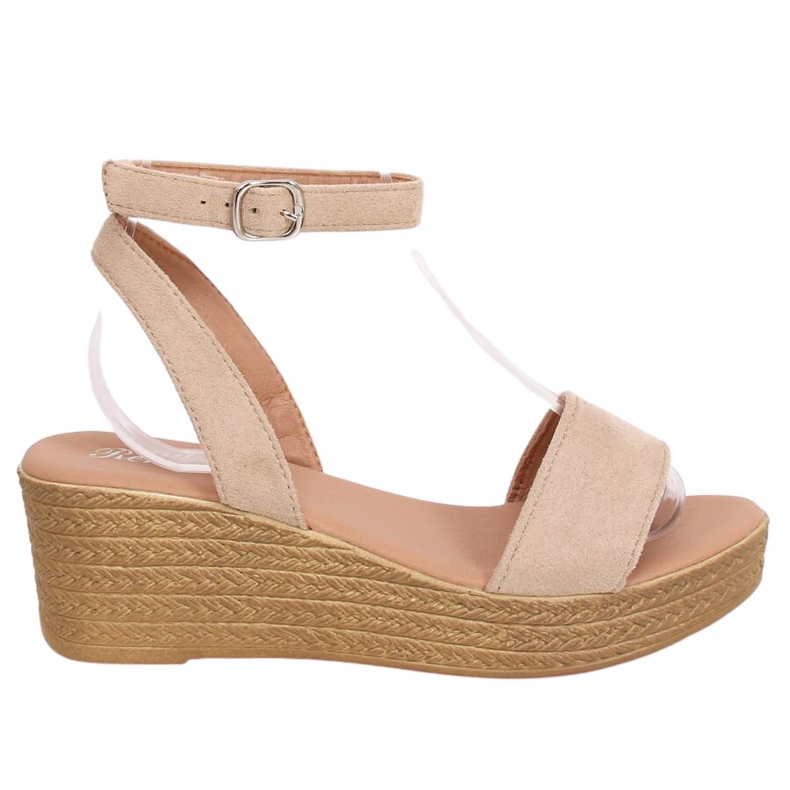 Sandalias cuña beige 019-18 Beige