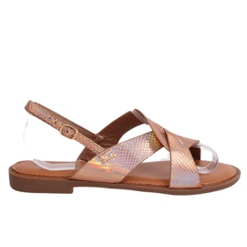 Sandalias de mujer Champagne 222-31 Champagne multicolor rosa amarillo