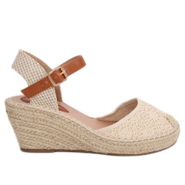 Alpargatas con cuña beige S-819 Beige
