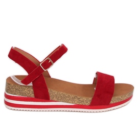 Sandalias rojas de mujer RD054 Rojo