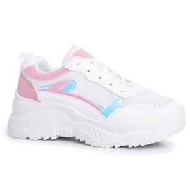 BUGO Zapatillas Deportivas Mujer Rosa Blanco Memory