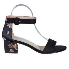 Filippo Sandalias con estampado floral negro