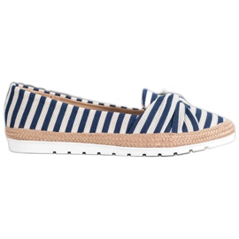 Filippo Zapatos sin cordones con rayas blanco azul