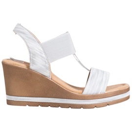 Sea Elves Sandalias de cuña con estilo gris