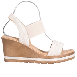 Sea Elves Sandalias de cuña con estilo marrón